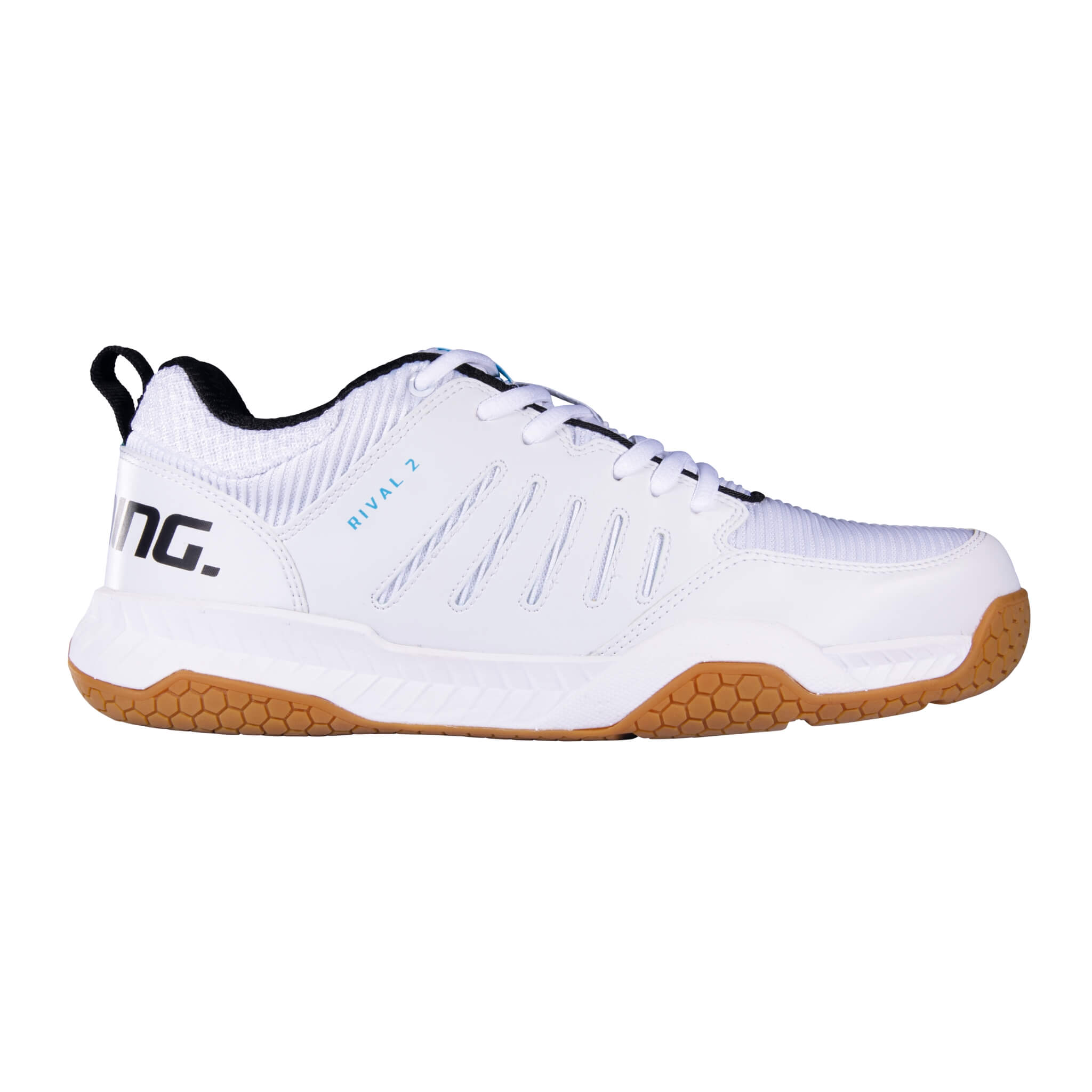 Salming Innebandyskor Rival 2 White/Black/Cyan-Innebandy24
