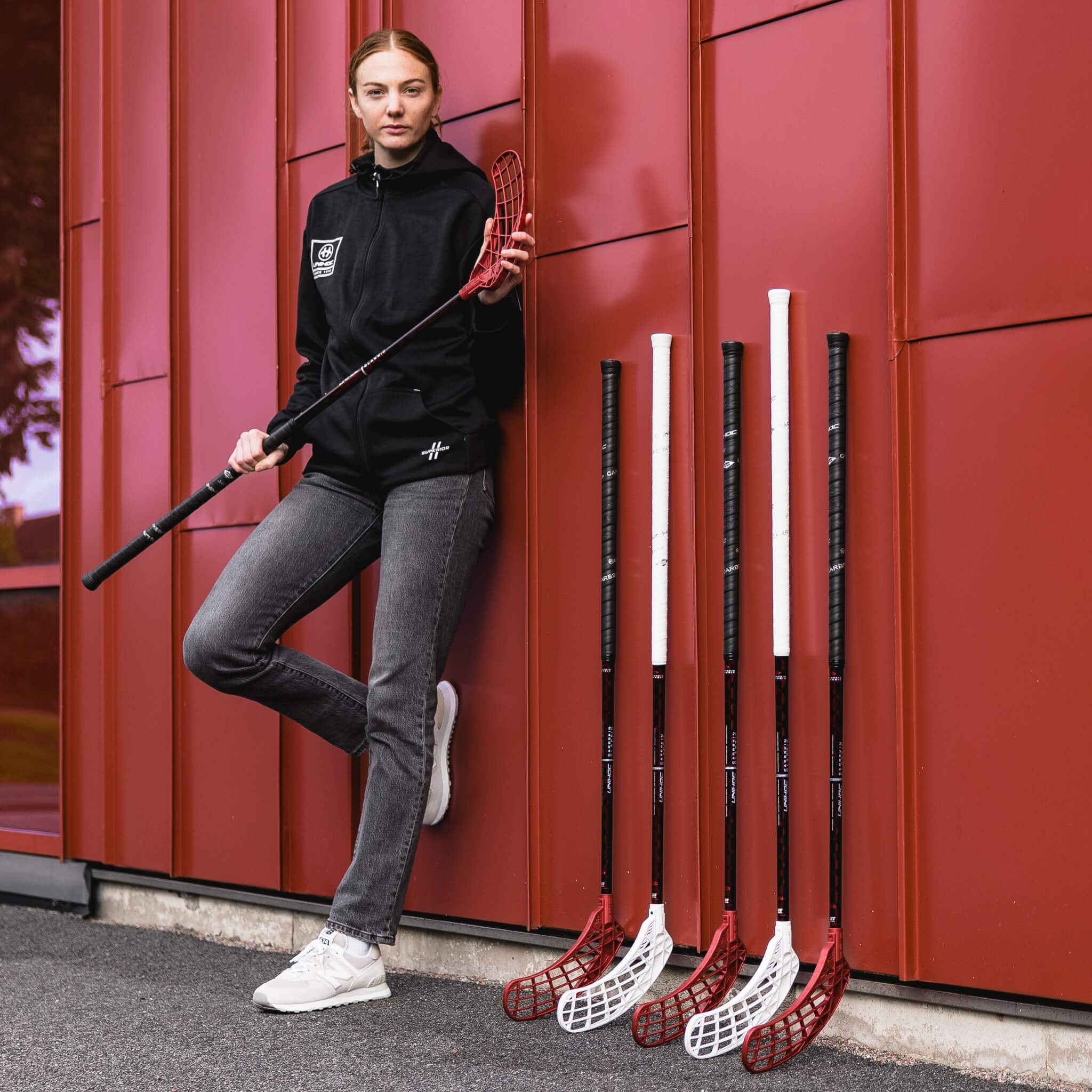 Unihoc Innebandyklubba EPIC Carbskin FL 26 Radiant Red-Innebandy24