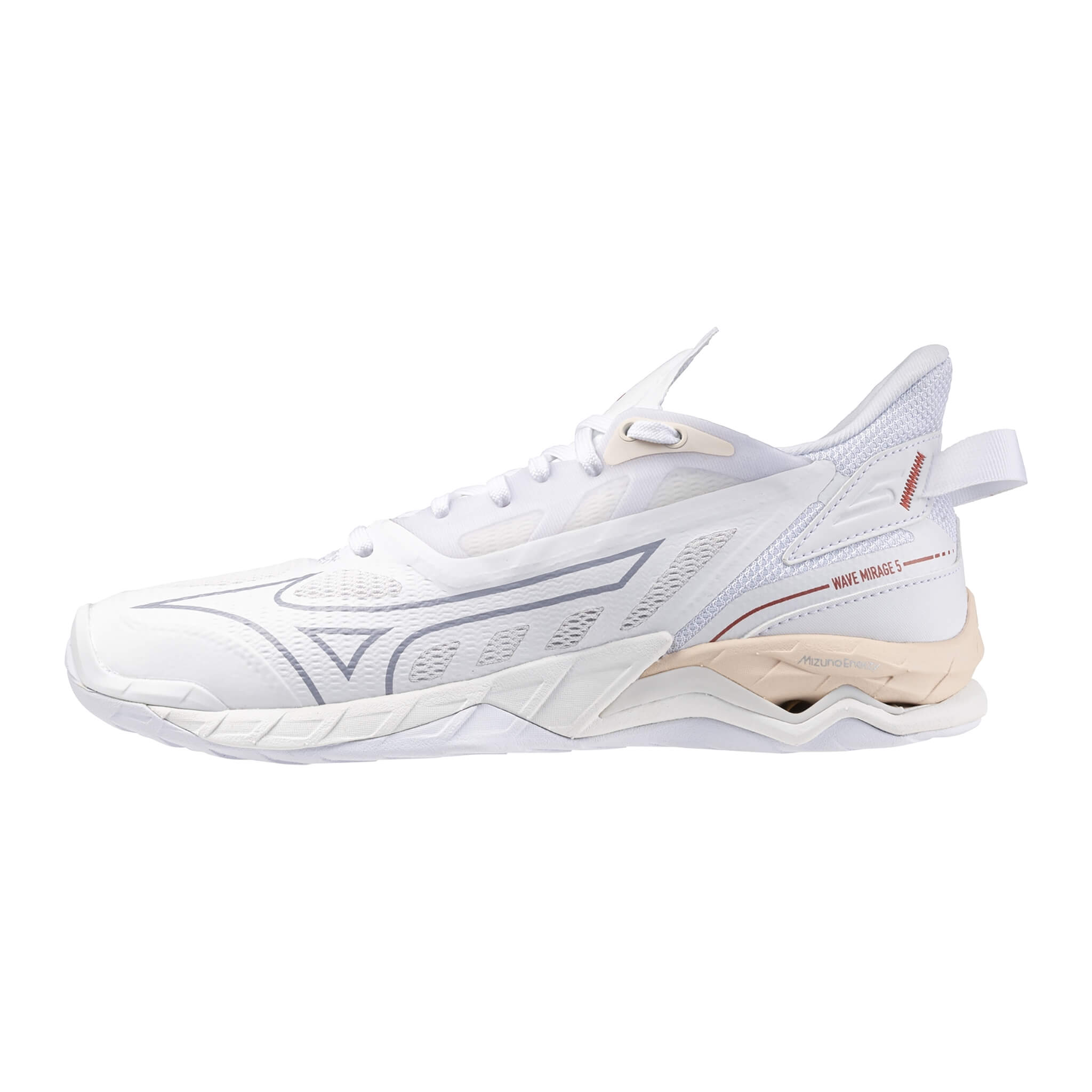 Mizuno Innebandyskor WAVE Mirage 5 Women White/Aleutian/Cloud Pink-Innebandy24