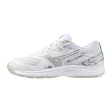 Mizuno Floorball Shoes Stealth STAR 3 JR White/Black/Frozen Emerald