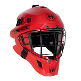 Unihoc Goalie Helmet INFERNO 44 (Round Cage) Red