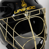 Unihoc Målvaktshjälm ALPHA PRIME Evolab Black/Gold