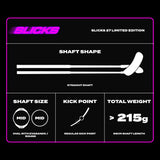 Fat Pipe Innebandyklubba SLICKS 27 Silk Slicks Ghost White/Deep Purple