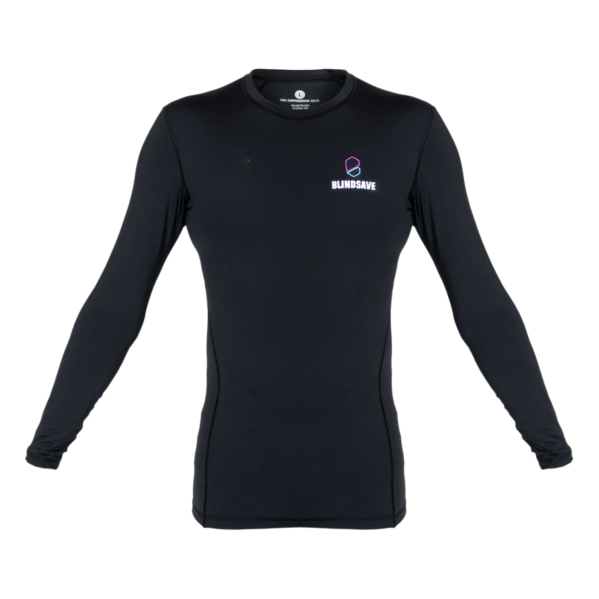 Blindsave Compression Shirt (L/S) Black, Svart målvaktströja från Blindsave