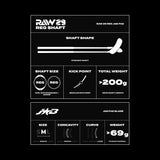 Fat Pipe Floorball Stick RAW 29 REG JAB FH2 Black