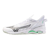 Mizuno Floorball Shoes WAVE Mirage 5 White/Black/Frozen Emerald
