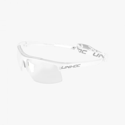 Unihoc Innebandyglasögon ENERGY SR White/Silver, Vit/Silver innebandyglasögon från Unihoc